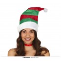 GORRO NOEL VERDE/ROJO LENTEJUELAS